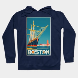 A Vintage Travel Art of Boston - Massachusetts - US Hoodie